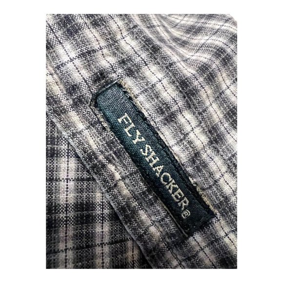 Flyshacker Button Up Shirt Mens XL Plaid Long Sleeve - Picture 7 of 8